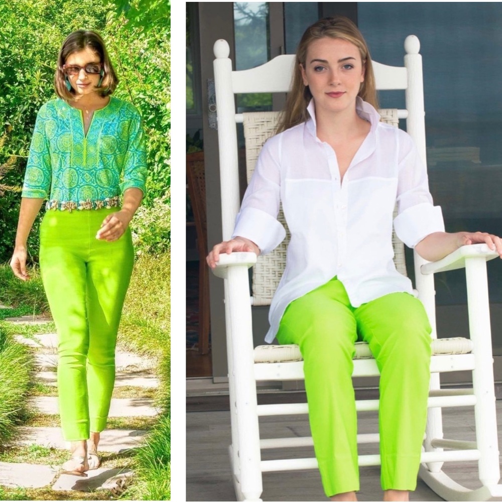 Gretchen Scott Women's Gripeless Pull-On Pants Lime Green